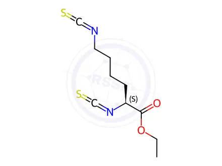 Chemical structure of (2S)-2,6-Diisothiocyanato-Hexanoic Acid Ethyl Ester
