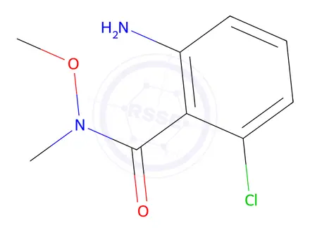 Chemical structure of 2-Amino-6-chloro-N-methoxy-N-methyl-benzamide-