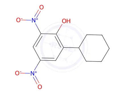 Chemical structure of 2-Cyclohexyl-4,6-dinitrophenol