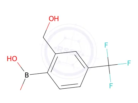 Chemical structure of (2-(Hydroxymethyl)-4-(trifluoromethyl)phenyl)boronic acid