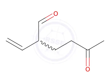 Chemical structure of Hexanal, 2-ethenyl-5-oxo-(9CI)