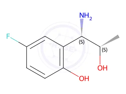 Chemical structure of 2-((1S,2S)-1-AMINO-2-HYDROXYPROPYL)-4-FLUOROPHENOL