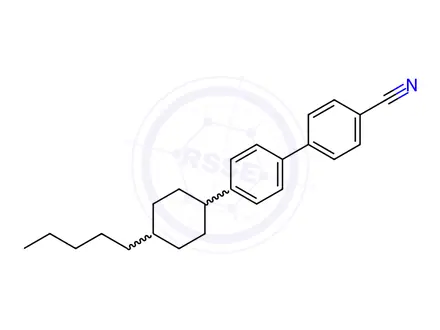Chemical structure of 4'-(trans-4-Pentylcyclohexyl)-[1,1'-biphenyl]-4-carbonitrile