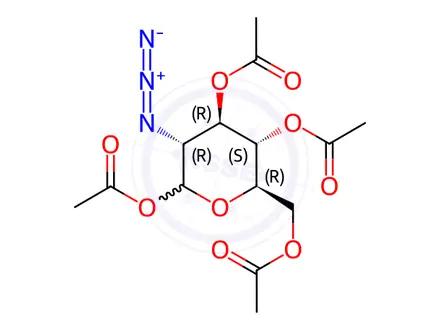 Chemical structure of 2-Azido-2-deoxy-D-glucopyranose 1,3,4,6-Tetraacetate