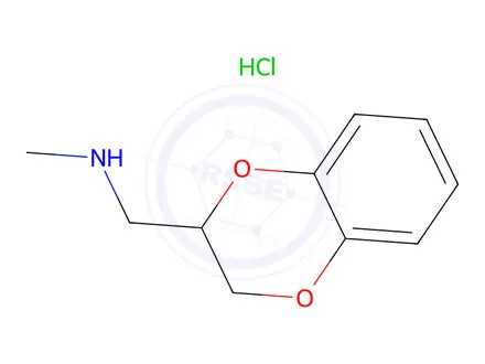 Chemical structure of 1-(2,3-Dihydrobenzo[b][1,4]dioxin-2-yl)-N-methylmethanamine hydrochloride