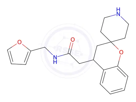 Chemical structure of N-(Furan-2-ylmethyl)-2-(spiro[chroman-2,4'-piperidin]-4-yl)acetamide