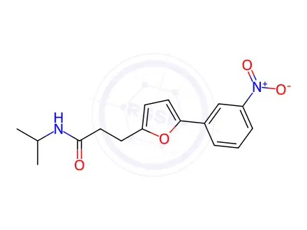Chemical structure of N-Isopropyl-3-(5-(3-nitrophenyl)furan-2-yl)propanamide