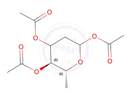 Chemical structure of Digitoxose 1,3,4-Triacetate