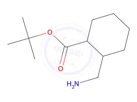Chemical structure of Tert-butyl 2-(aminomethyl)cyclohexane-1-carboxylate