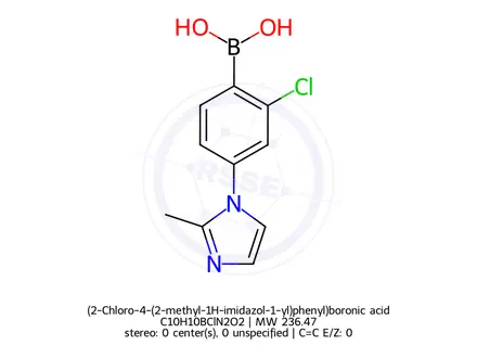 Chemical structure of (2-Chloro-4-(2-methyl-1H-imidazol-1-yl)phenyl)boronic acid