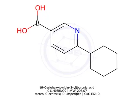 Chemical structure of (6-Cyclohexylpyridin-3-yl)boronic acid