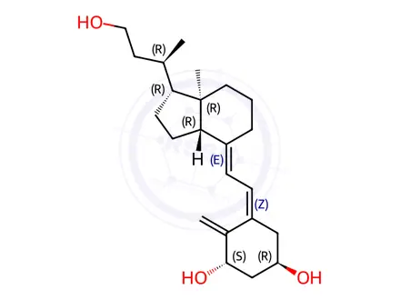Chemical structure of (1S)-1,23-dihydroxy-24,25,26,27-tetranorcalciol