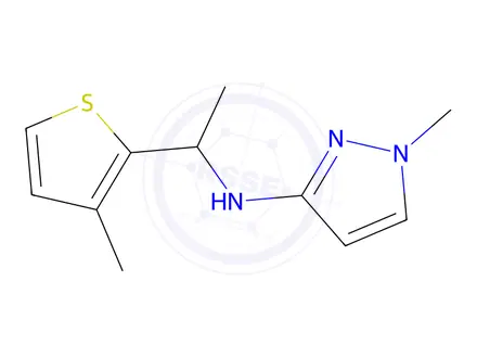 Chemical structure of 1-Methyl-N-(1-(3-methylthiophen-2-yl)ethyl)-1h-pyrazol-3-amine
