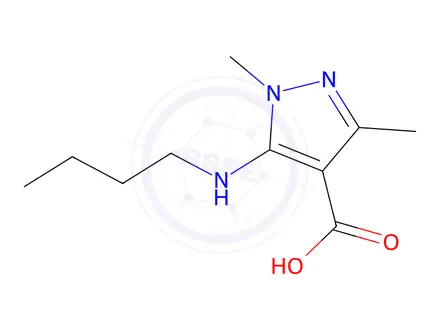 Chemical structure of 5-(Butylamino)-1,3-dimethyl-1h-pyrazole-4-carboxylic acid