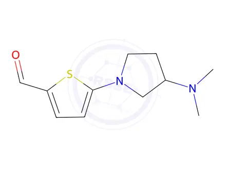 Chemical structure of 5-(3-(Dimethylamino)pyrrolidin-1-yl)thiophene-2-carbaldehyde