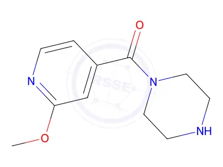 Chemical structure of (2-methoxypyridin-4-yl)(piperazin-1-yl)methanone