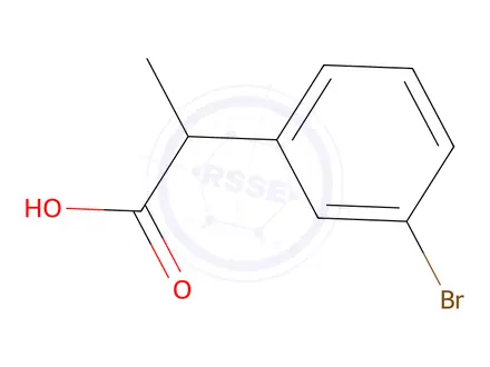 Chemical structure of 2-(3-Bromophenyl)propanoic Acid
