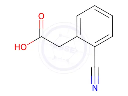 Chemical structure of 2-(2-Cyanophenyl)acetic acid
