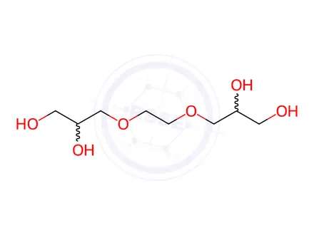 Chemical structure of 3,3'-(ethylenedioxy)dipropane-1,2-diol