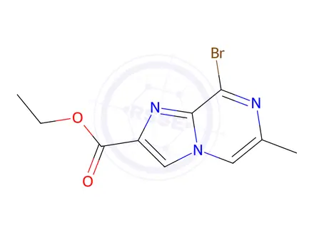 Chemical structure of Ethyl 8-bromo-6-methylimidazo[1,2-a]pyrazine-2-carboxylate