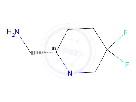 Chemical structure of (S)-(5,5-difluoro-1-methylpiperidin-2-yl)methanamine