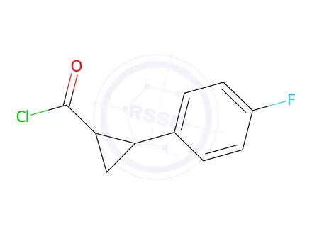Chemical structure of Cyclopropanecarbonyl chloride, 2-(4-fluorophenyl)-(9CI)