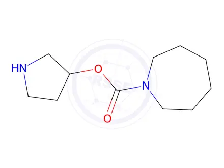 Chemical structure of pyrrolidin-3-yl azepane-1-carboxylate