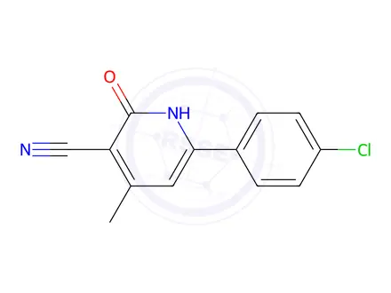Chemical structure of 6-(4-CHLOROPHENYL)-1,2-DIHYDRO-4-METHYL-2-OXOPYRIDINE-3-CARBONITRILE