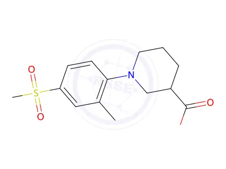 Chemical structure of 1-[(2-Methyl-4-methylsulfonyl)phenyl]piperidine-3-carboxylic acid