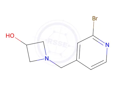 Chemical structure of 1-((2-Bromopyridin-4-yl)methyl)azetidin-3-ol