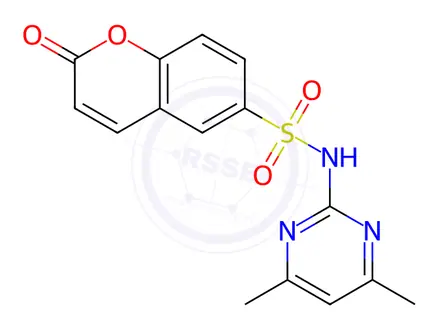 Chemical structure of N-(4,6-Dimethylpyrimidin-2-yl)-2-oxo-2H-chromene-6-sulfonamide