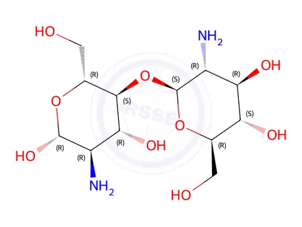Chemical structure of 2-Amino-4-O-(2-amino-2-deoxy-β-D-glucopyranosyl)-2-deoxy-β-D-glucopyranose