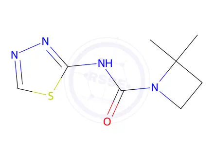 Chemical structure of 2,2-Dimethyl-n-(1,3,4-thiadiazol-2-yl)azetidine-1-carboxamide
