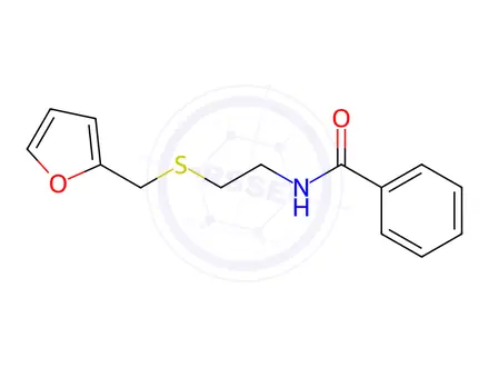 Chemical structure of N-{2-[(2-furylmethyl)thio]ethyl}benzamide