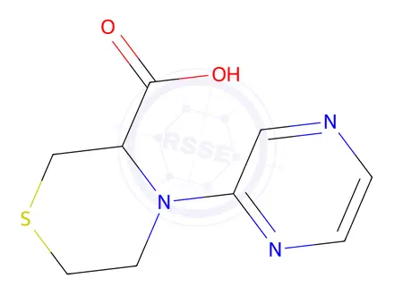 Chemical structure of 4-(Pyrazin-2-yl)thiomorpholine-3-carboxylic acid