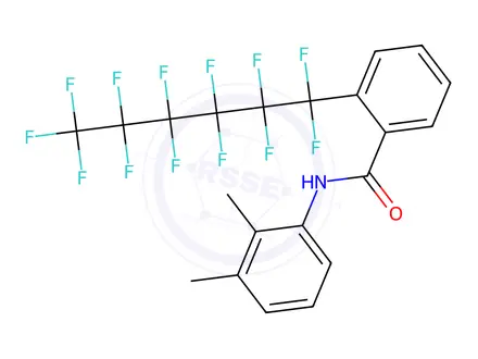 Chemical structure of N-(2,3-dimethylphenyl)-2-(1,1,2,2,3,3,4,4,5,5,6,6,6-tridecafluorohexyl)benzamide