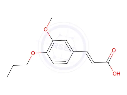 Chemical structure of 3-(3-Methoxy-4-propoxy-phenyl)-acrylic acid