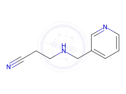 Chemical structure of 3-(3-PYRIDYLMETHYLAMINO)PROPIONITRILE