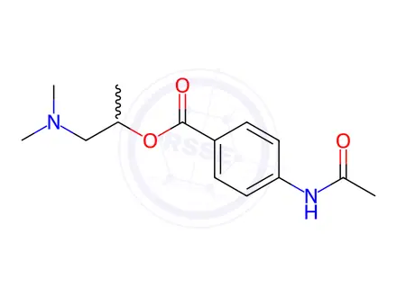 Chemical structure of 1-(Dimethylamino)propan-2-yl 4-acetamidobenzoate