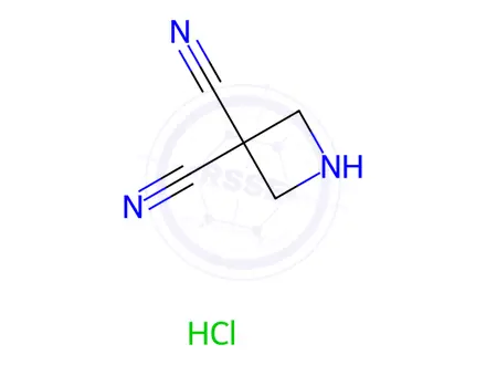 Chemical structure of Azetidine-3,3-dicarbonitrile hydrochloride