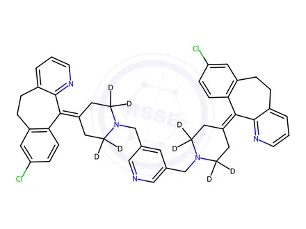 Chemical structure of 5'-[(Desloratadine)methyl] Rupatadine-d8