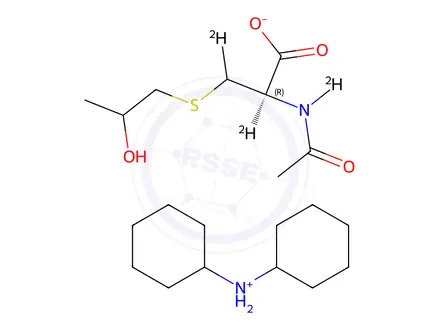 Chemical structure of N-Acetyl-S-(2-hydroxypropyl)cysteine-d3 Dicyclohexylammonium Salt