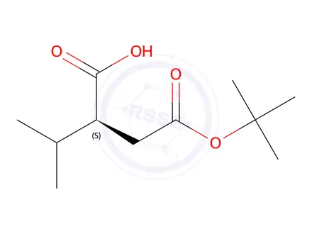 Chemical structure of (S)-4-(Tert-Butoxy)-2-Isopropyl-4-oxobutanoic Acid