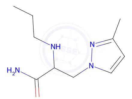 Chemical structure of 3-(3-Methyl-1h-pyrazol-1-yl)-2-(propylamino)propanamide