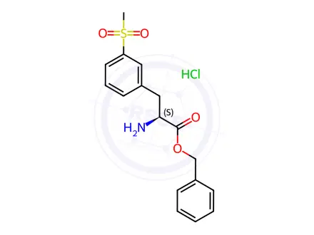 Chemical structure of Benzyl (S)-2-amino-3-(3-(methylsulfonyl)phenyl)propanoate hydrochloride