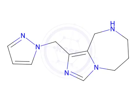 Chemical structure of 1-((1H-Pyrazol-1-yl)methyl)-6,7,8,9-tetrahydro-5H-imidazo[1,5-a][1,4]diazepine