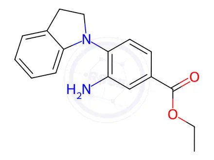 Chemical structure of Ethyl 3-amino-4-(2,3-dihydro-1H-indol-1-yl)-benzoate