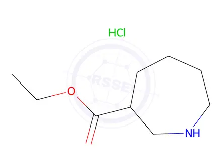 Chemical structure of Hexahydro-1H-azepine-3-carboxylic Acid Ethyl Ester Hydrochloride