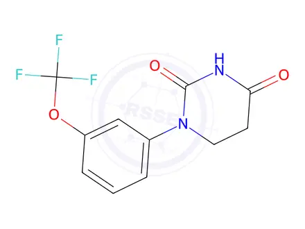 Chemical structure of 1-[3-(trifluoromethoxy)phenyl]hexahydropyrimidine-2,4-dione