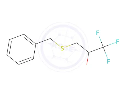 Chemical structure of 3-(benzylsulfanyl)-1,1,1-trifluoropropan-2-ol